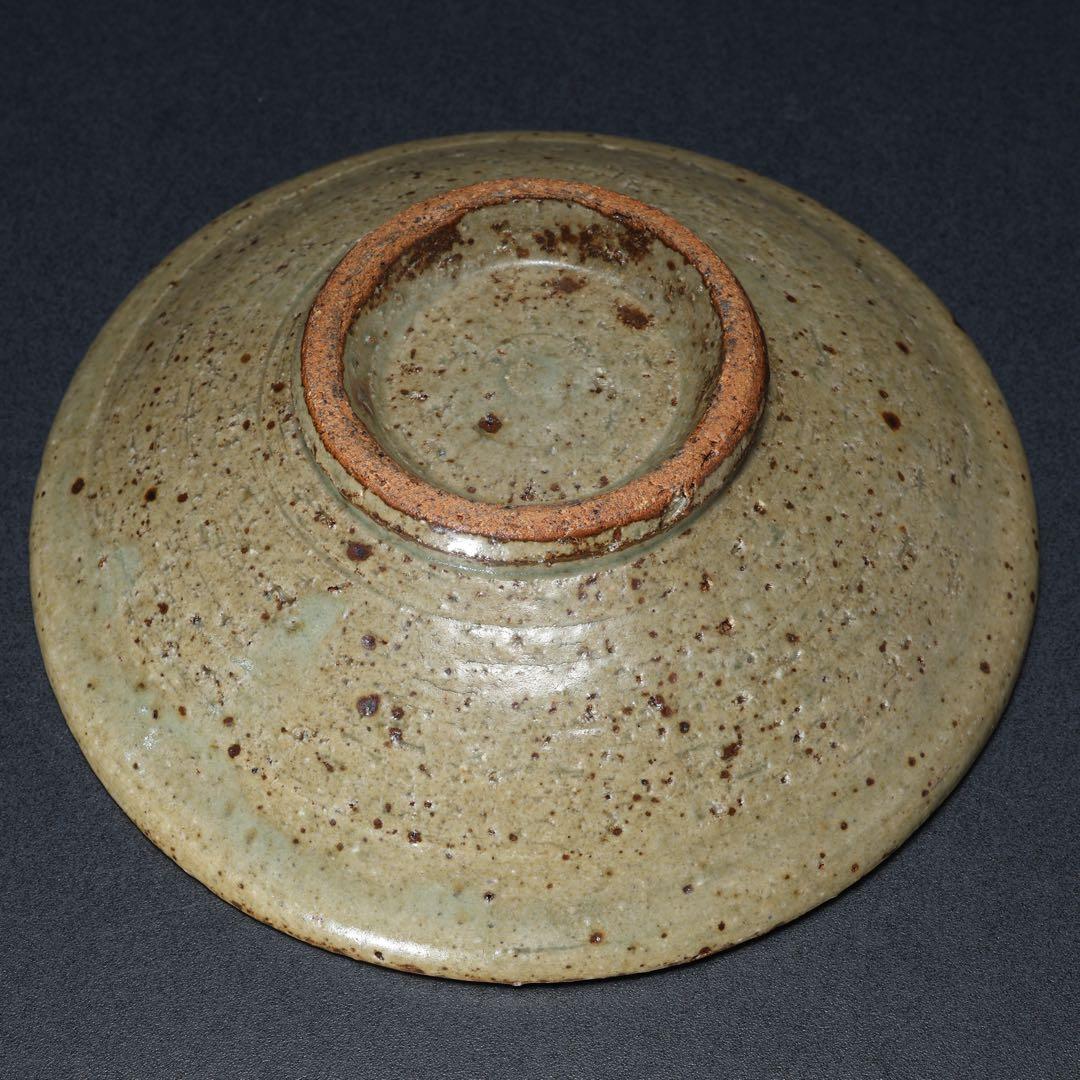 浜田庄司　象嵌小皿　まんじゅう皿　人間国宝　民藝　R1488w3K2