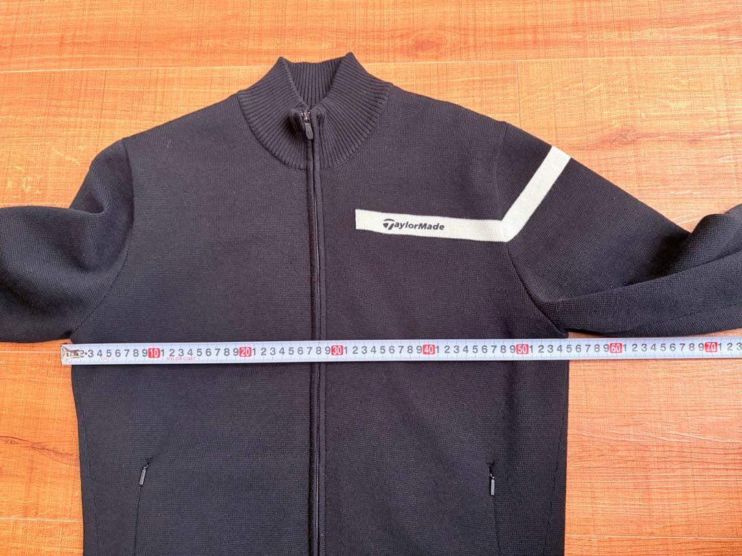 TaylorMade ブラック　ジップアップニットゴルフジャケット