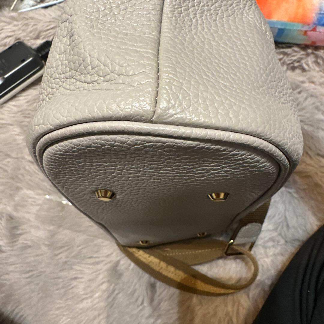 アタオ　グレー レザー トートバッグ