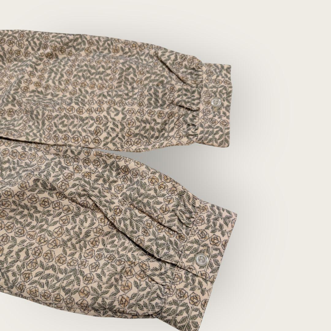 新品　Parkes　パークス　リバティ　バンドカラー　プルオーバー　シャツ　М