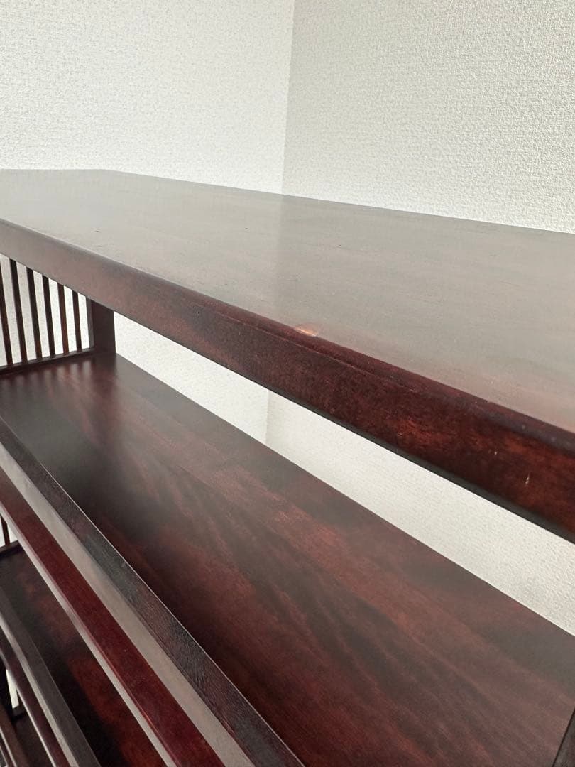 九州民芸家具 本棚 飾り棚 樺 カバ材 格子 オープンラック 書棚 ※i4