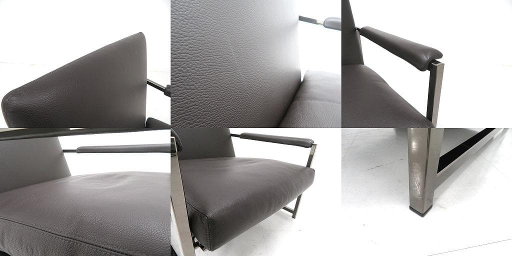 展示品　ミノッティ　総本革　レザー　ラウンジチェア　ソファ　モダン　高級