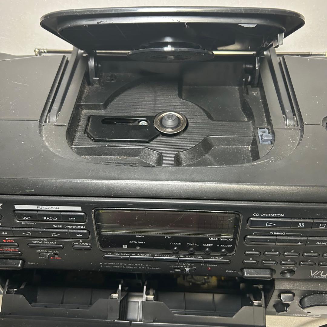 希少【ソニー】1990製ドデカホーン CDラジカセ CFD-400レトロ