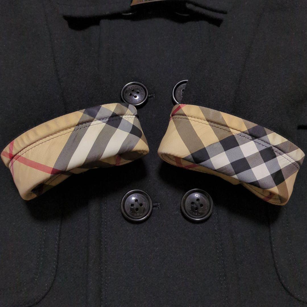 BURBERRY BLUE LABEL♦ノバチェック アンゴラ混コート 黒 38