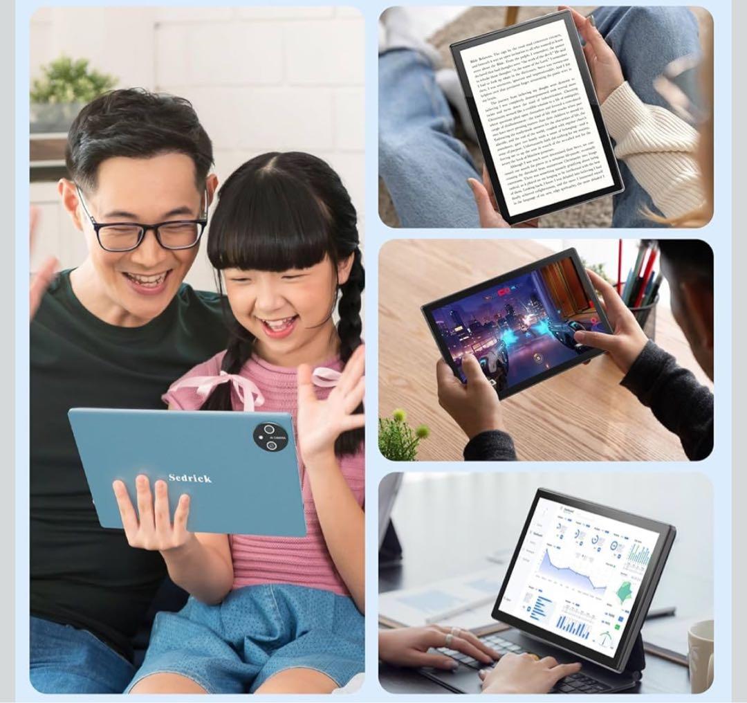 Android15 タブレット 10インチ 12GB+64 GB+1TB拡張