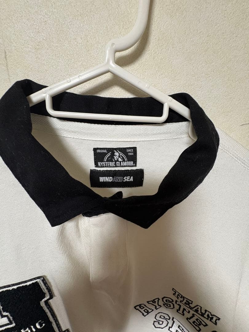 HYSTERIC GLAMOUR ラガーシャツ ホワイト