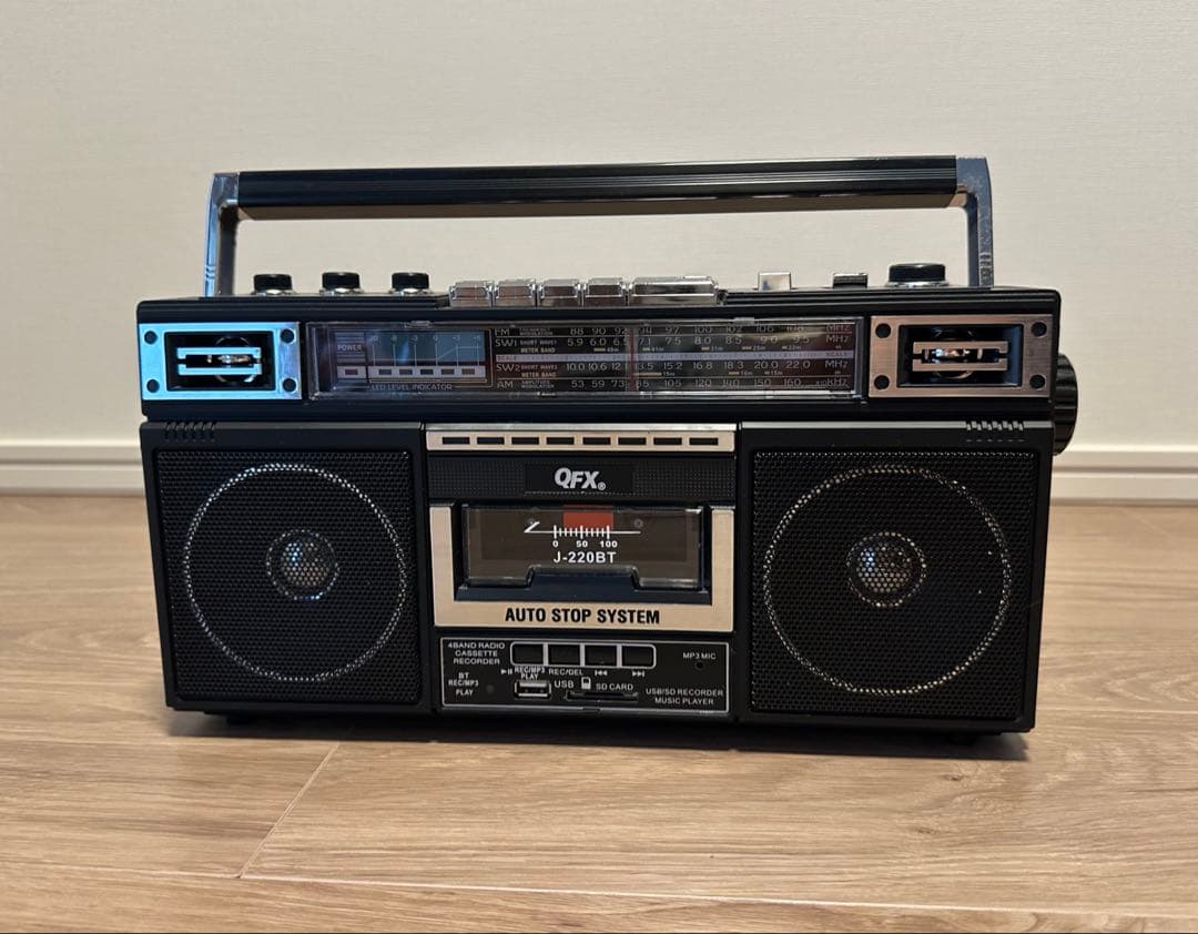 90年代 QFX J-220BT レトロカセットレコーダープレーヤー ラジカセ