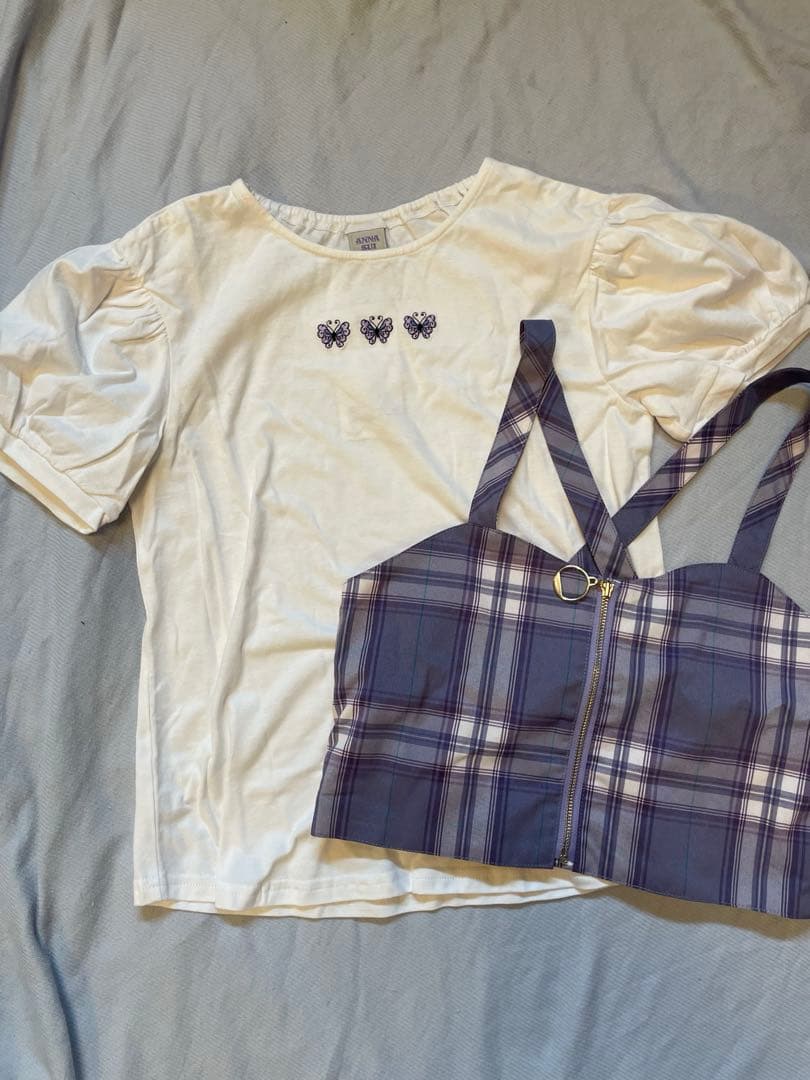 ANNA SUI mini♡チェックセットアップ♡140