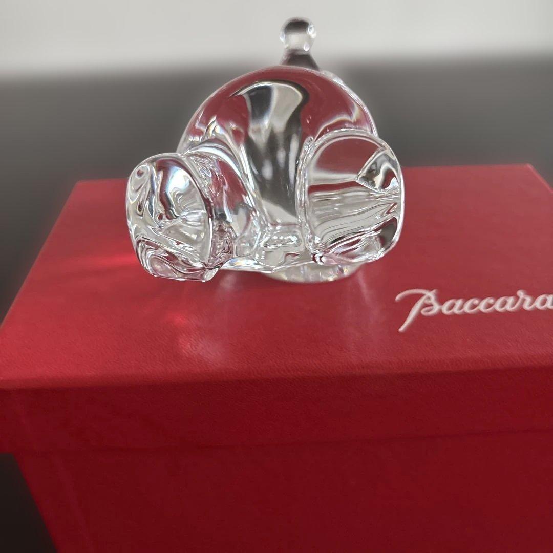Baccarat ソリに乗ったベア　置物　フィギュリン