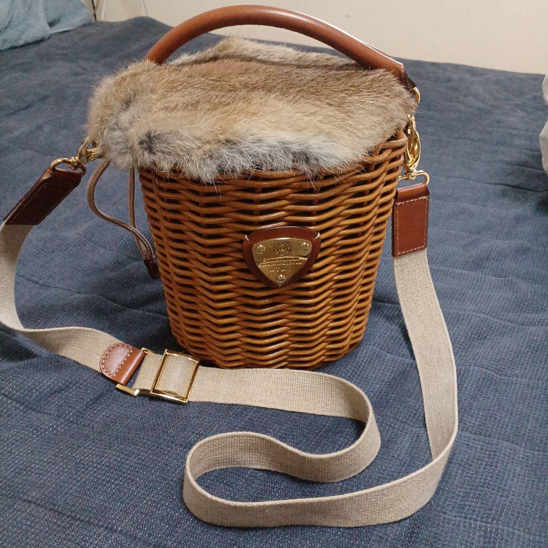 お値下げ！お値下げ！ATAOファー付きかごバッグ