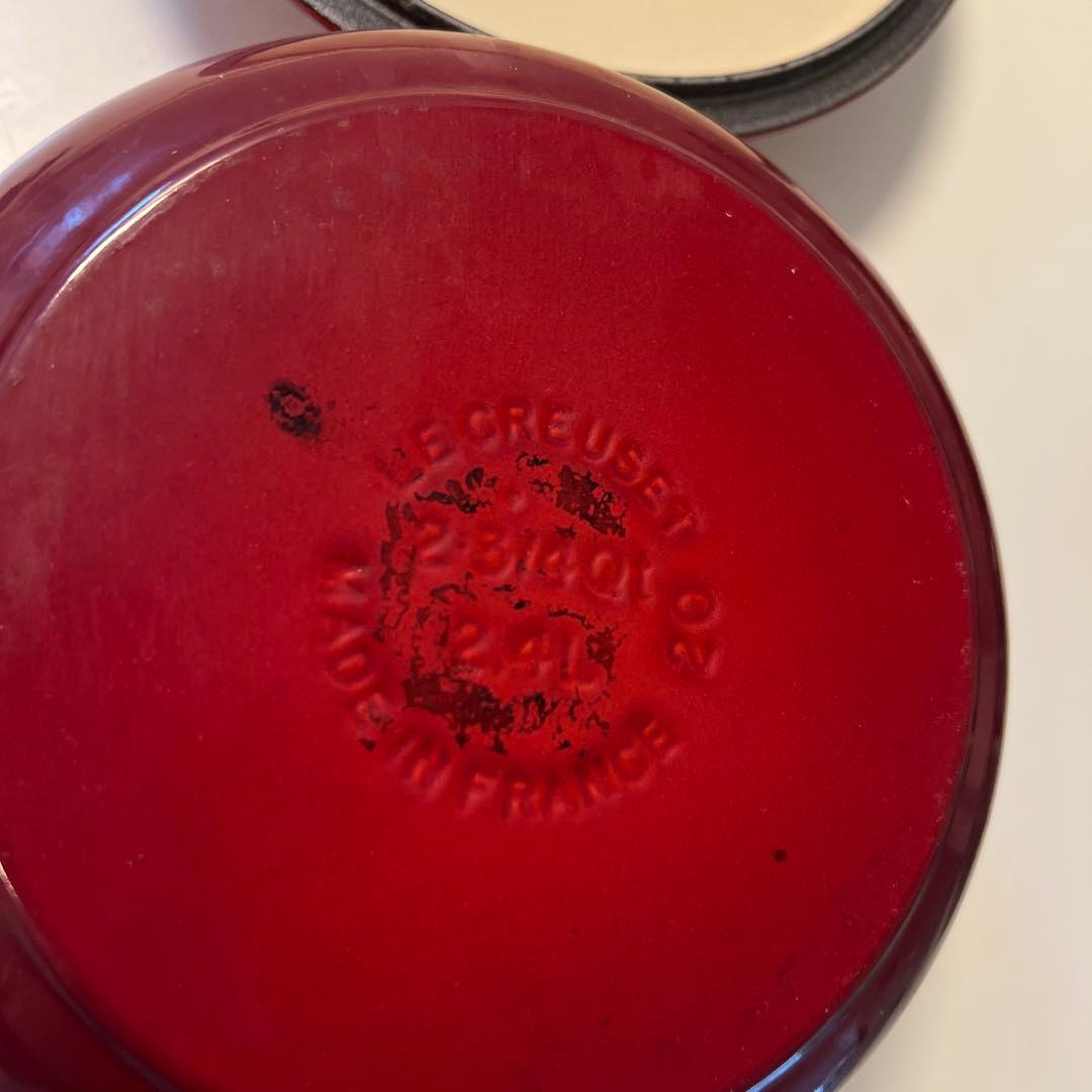 ル・クルーゼ　チェリーレッド　20cm両手鍋 数回使用美品