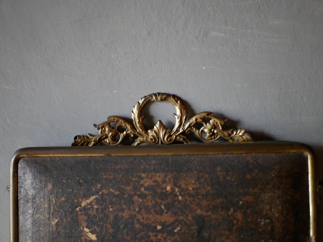 貴婦人のミラー　蛇革　三面鏡　フランスアンティーク　アンティークのある暮らし