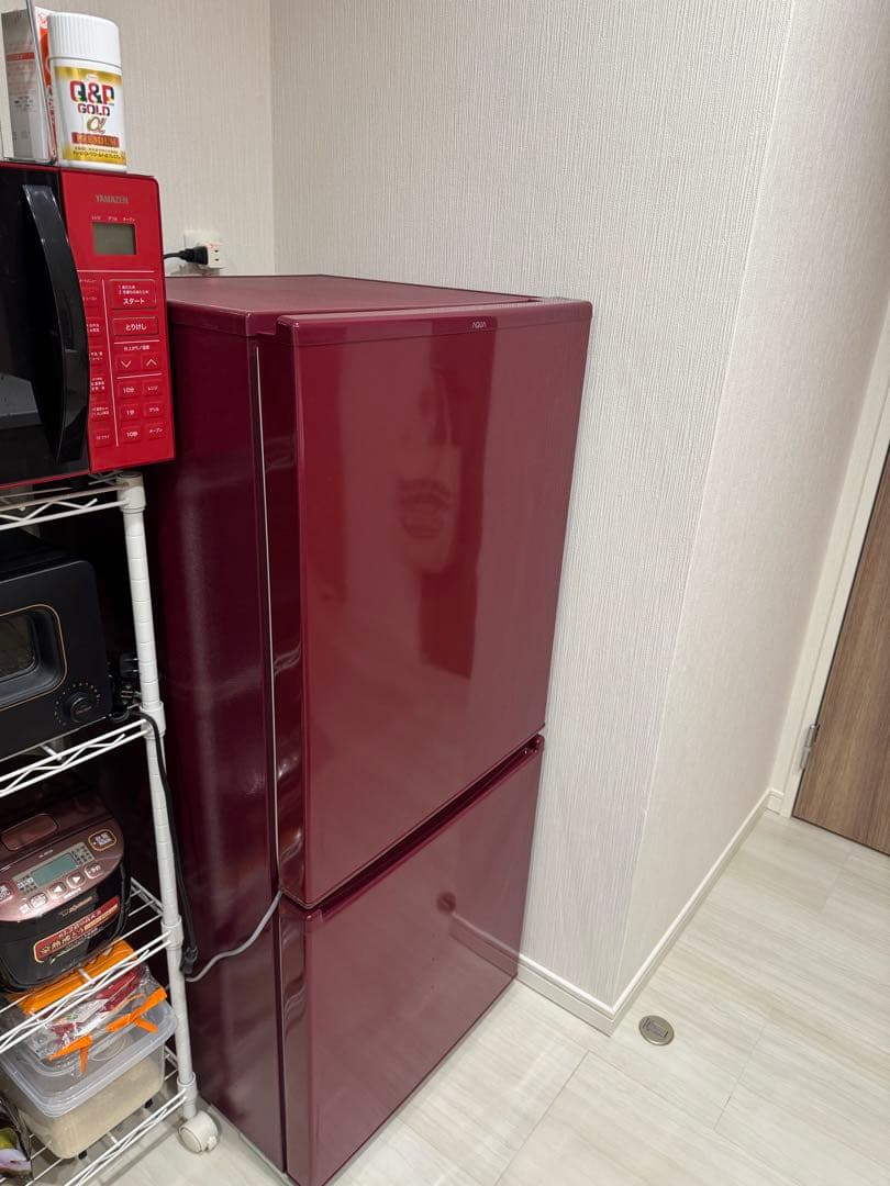 AQUA AQR-17J(R) 冷凍冷蔵庫 ワインレッド