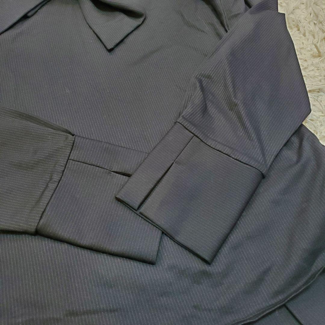 新品未使用 タグ JENNE ジェンヌ　日本製ブラウス見えカットソー リボン　黒