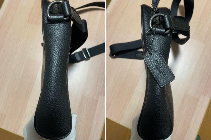 コーチ 本革 レザー ショルダーバッグ ブラック 黒 メンズ レディース