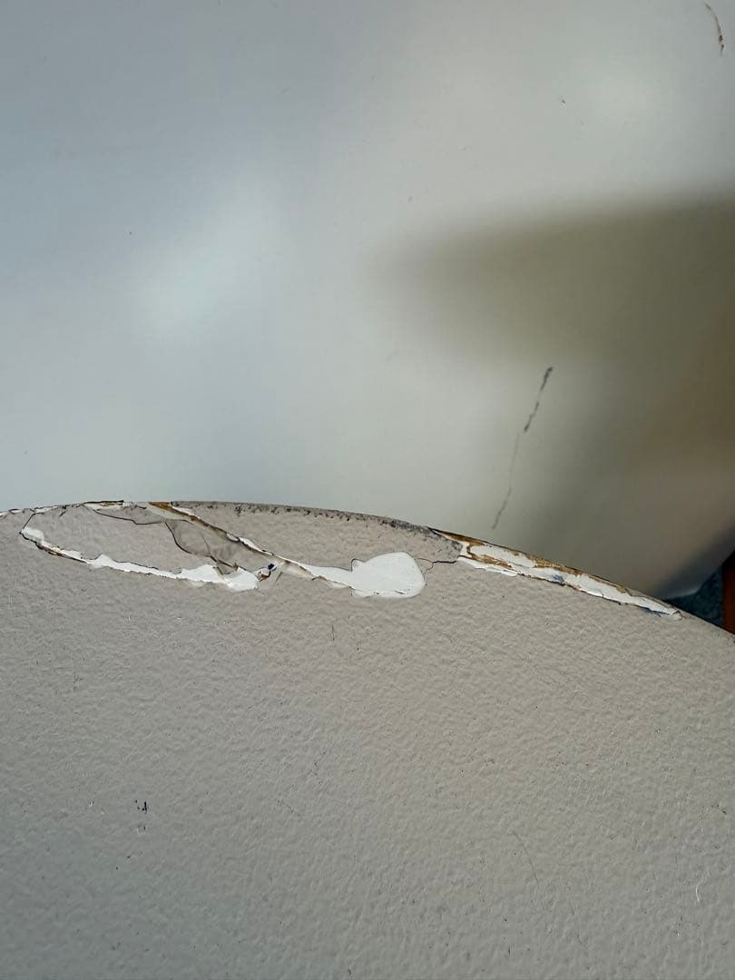 白塗装 木製 ラウンドサイドテーブル 3本脚 クラシック 花台 高さ調整可