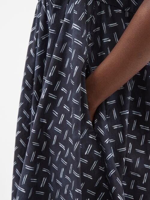 定価7万円 新品 MERLETTE マーレット ネイビー柄物ワンピース