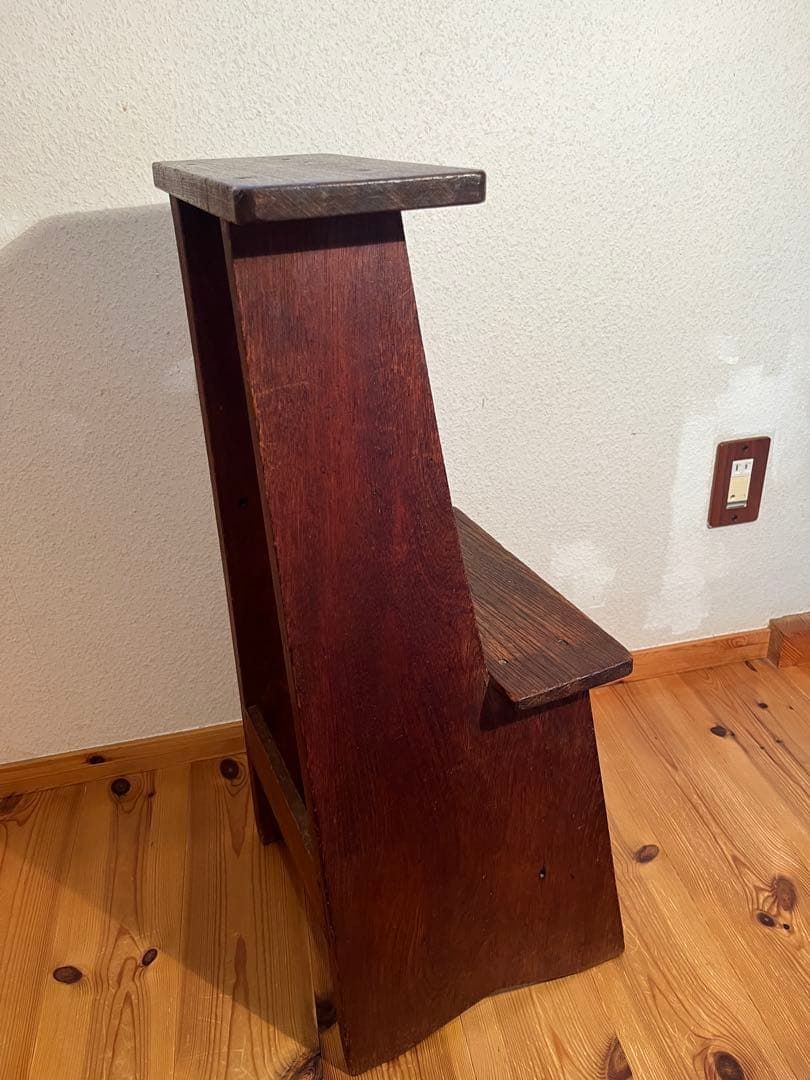 アンティーク　昭和レトロ　ヴィンテージ 木製　踏み台　ステップ　ラダー