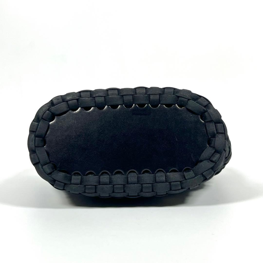 状態良好 サルヴァトーレ・フェラガモ ミニ カゴバッグ イタリア製 ブラック