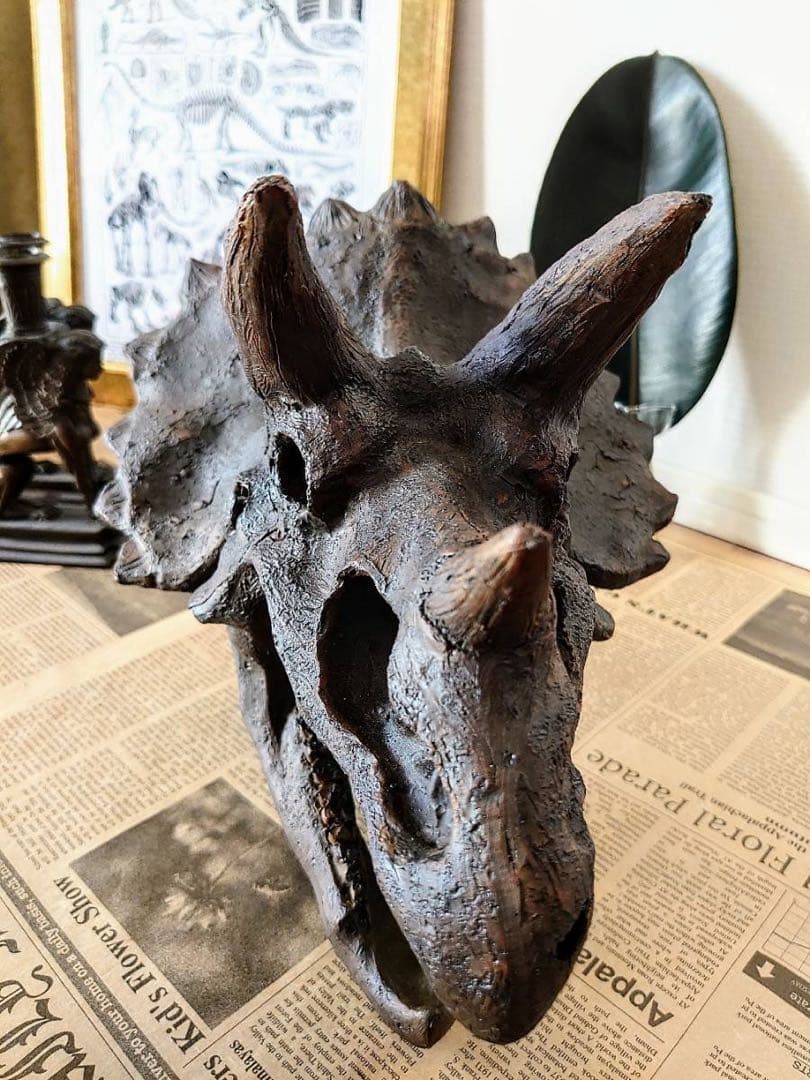 トリケラトプス インテリア オブジェ 雑貨 恐竜の化石 ジュラシックワールド
