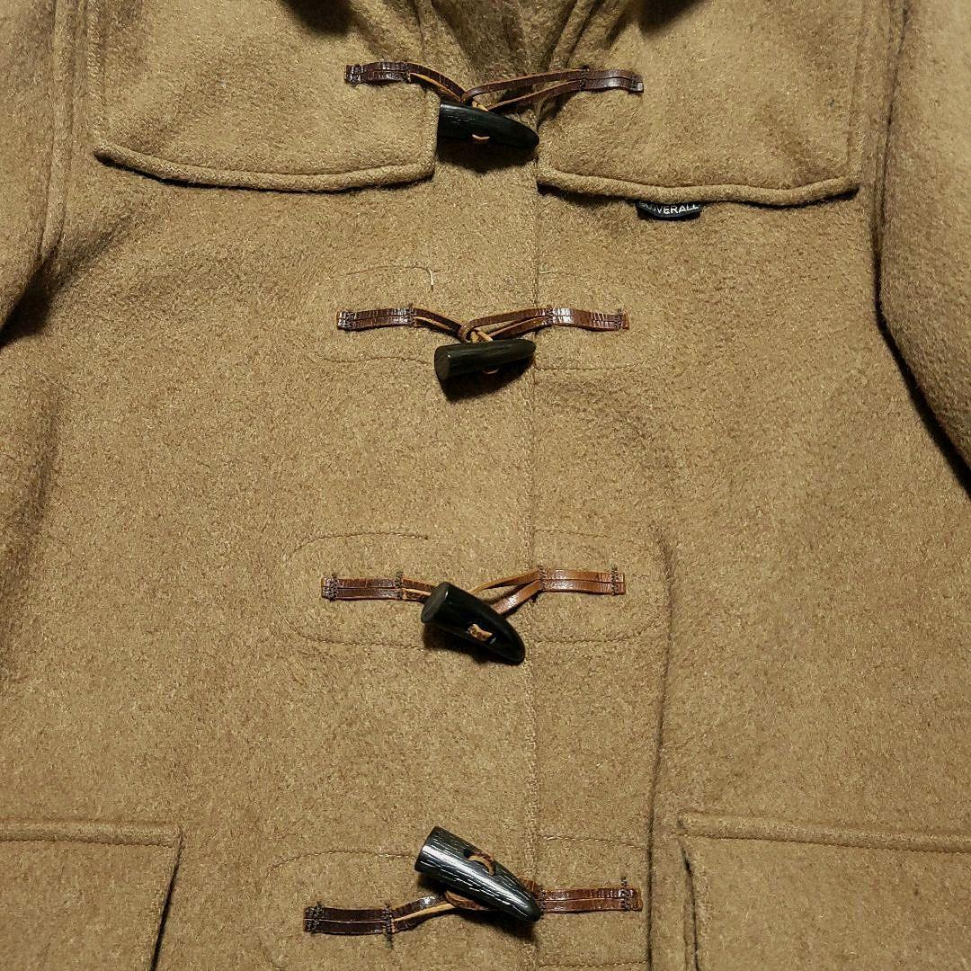 グローバーオール　ダッフルコート チェック 大きいサイズ イギリス製 キャメル