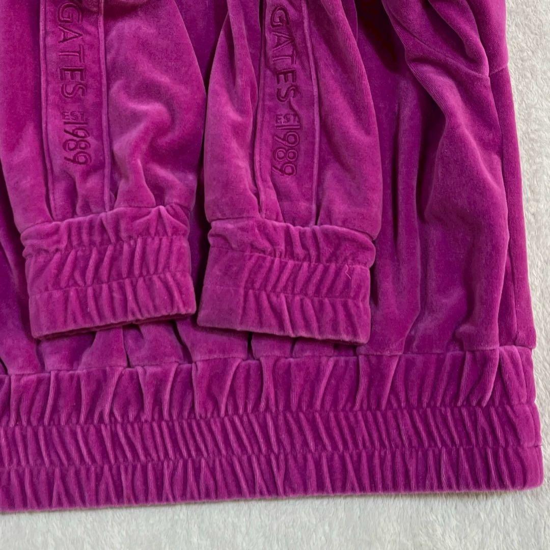 美品　パーリーゲイツ　セットアップ　近年　ベロア モックネック　スカート　ピンク