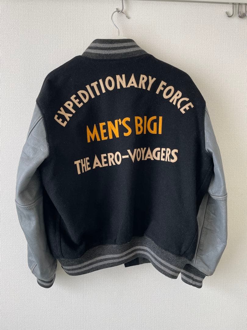 ボ*ン様 80年代ヴィンテージ　MEN'S BIGI スタジャン 黒/グレー