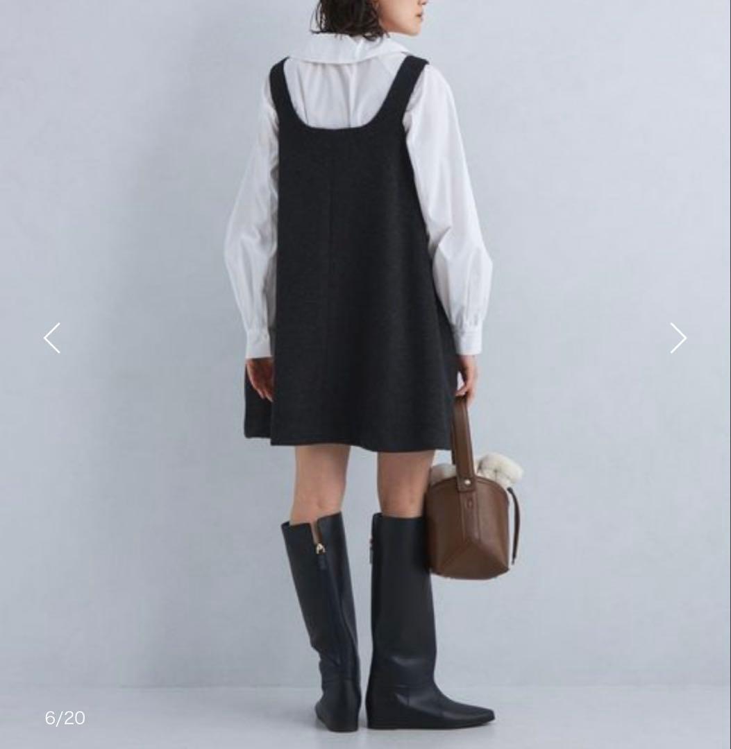 dahl'ia ミニワンピース ダークグレー