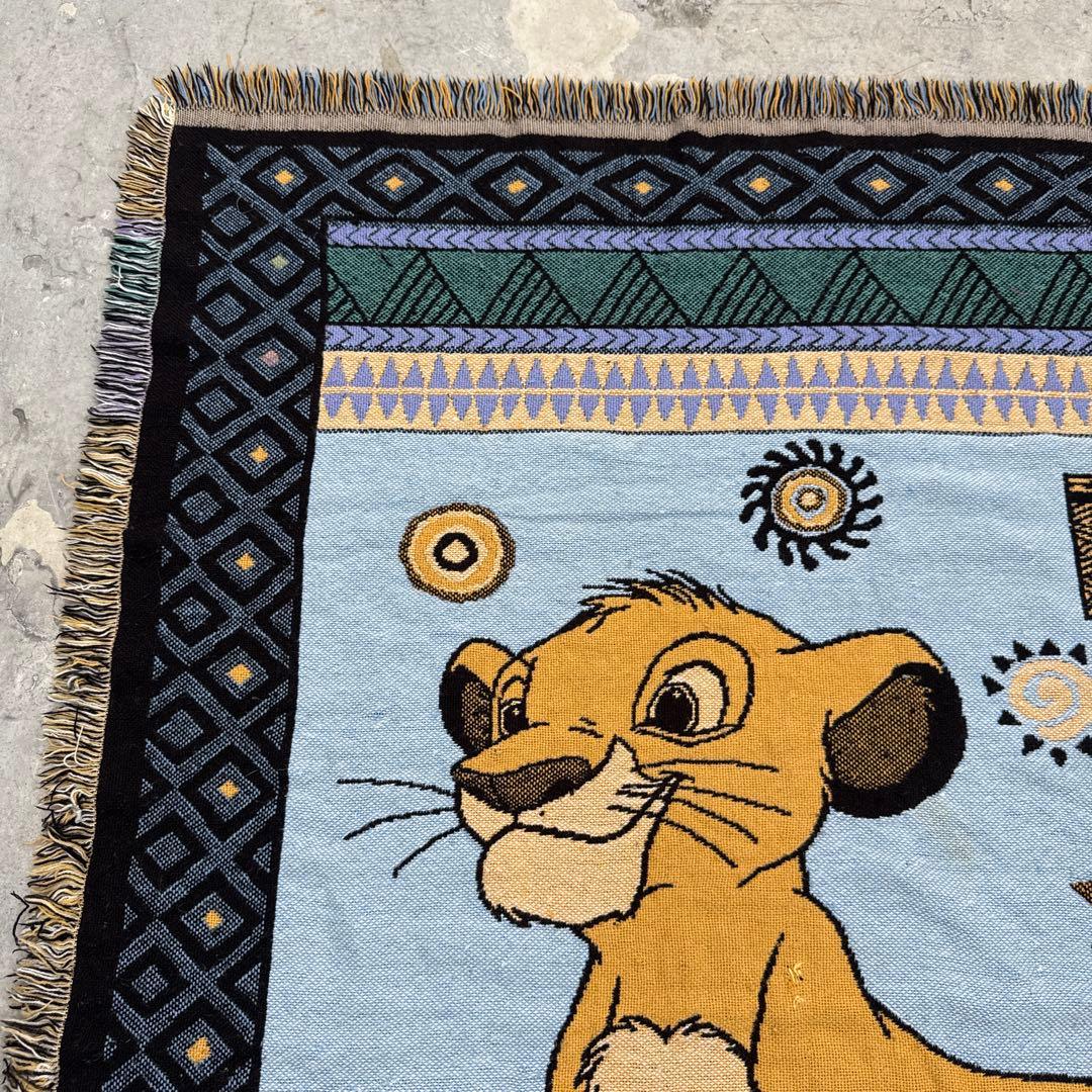 ディズニー　ライオンキング　ブランケット　マルチカバー　ラグ　150x131