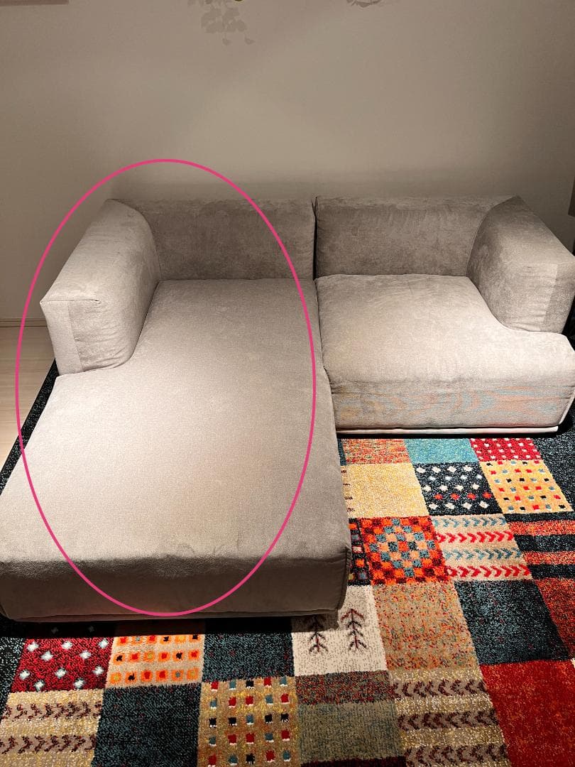 Francfranc メーネ カウチ 2 L ライトグレー（W815）