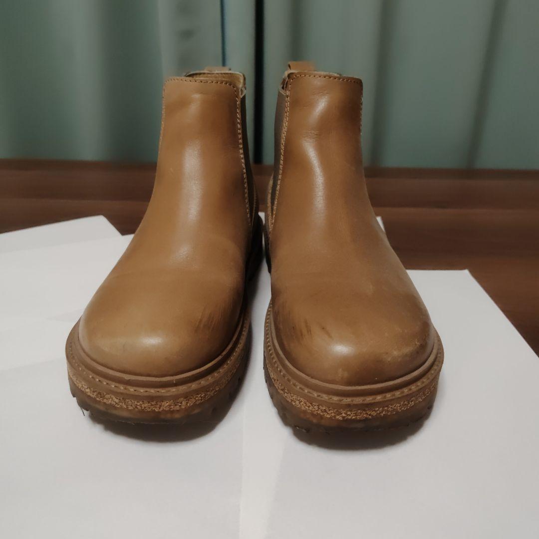 ビルケンシュトック、ミルクティーレザー サイドゴアブーツ最終値下げ