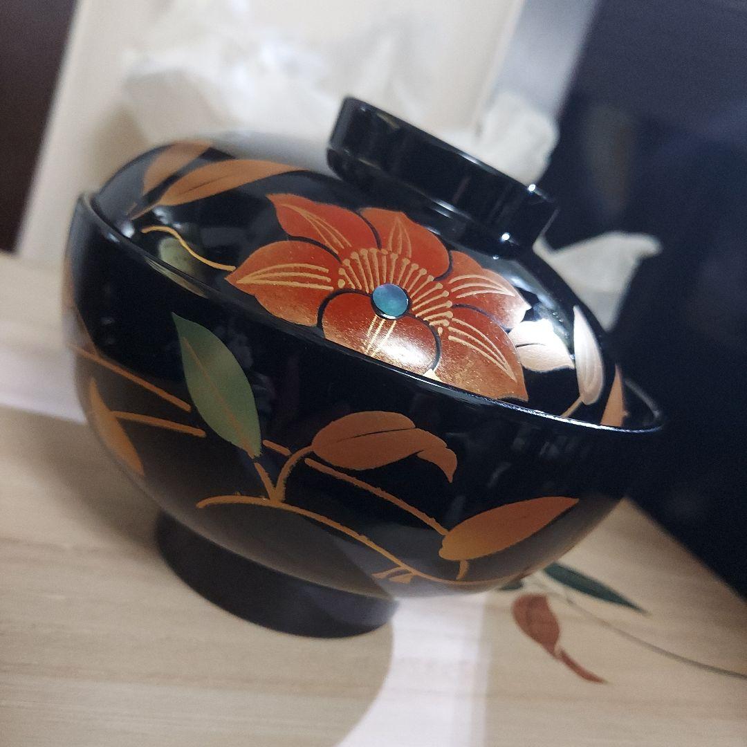 【新品未使用】会津漆器 お椀 吸い物椀 五客揃 会津塗