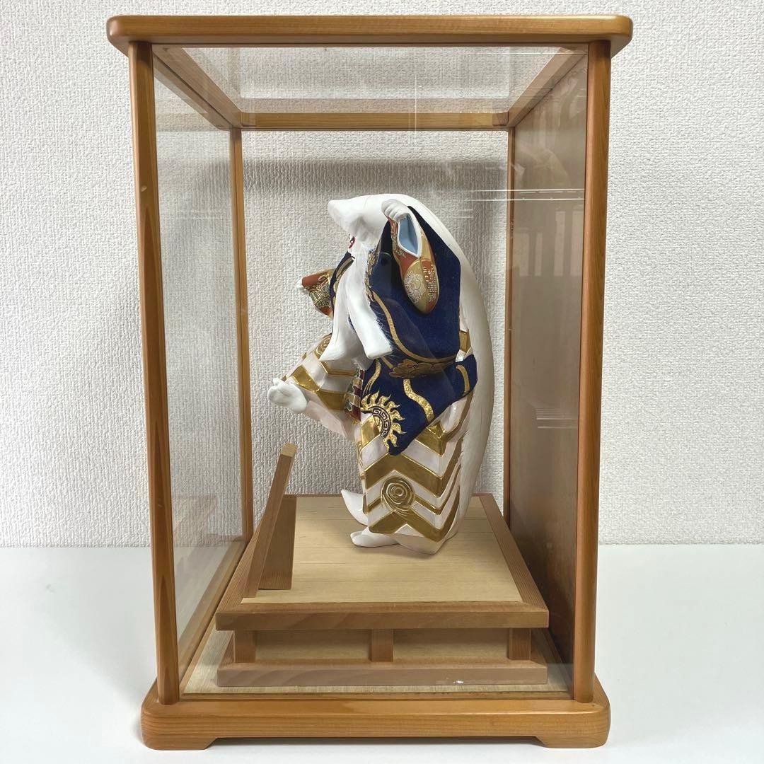 博多人形 鏡獅子 武吉國明 歌舞伎 博多人形商工業（協） 伝統工芸品 ケース付き