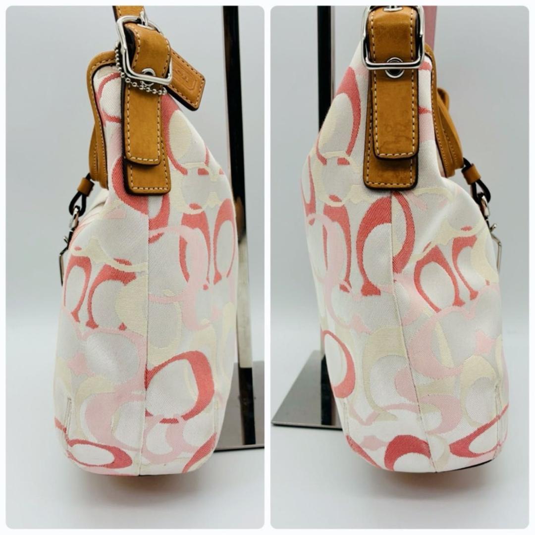 バッグ Coach Signature Bag Pink one shoulder