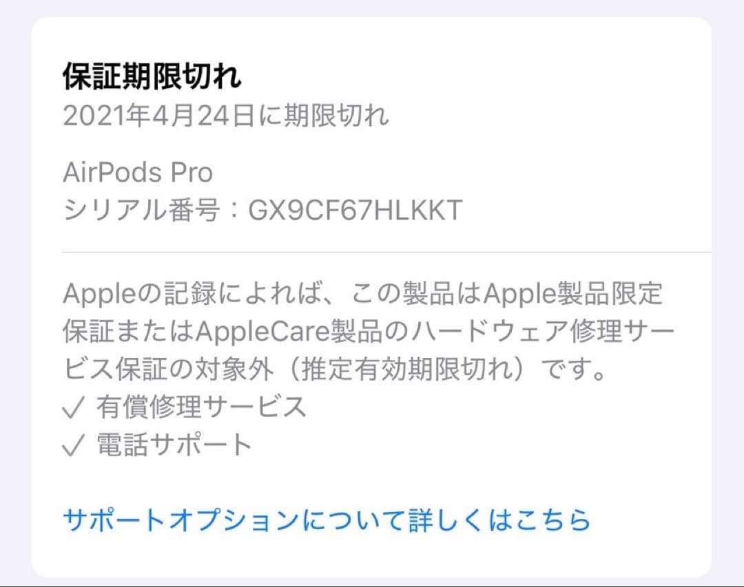 【美品】Apple AirPods Pro 本体②