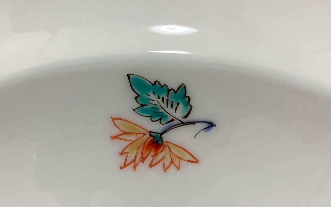 9代柿右衛門 13代柿右衛門　葡萄りす彫　向付　深鉢　5客