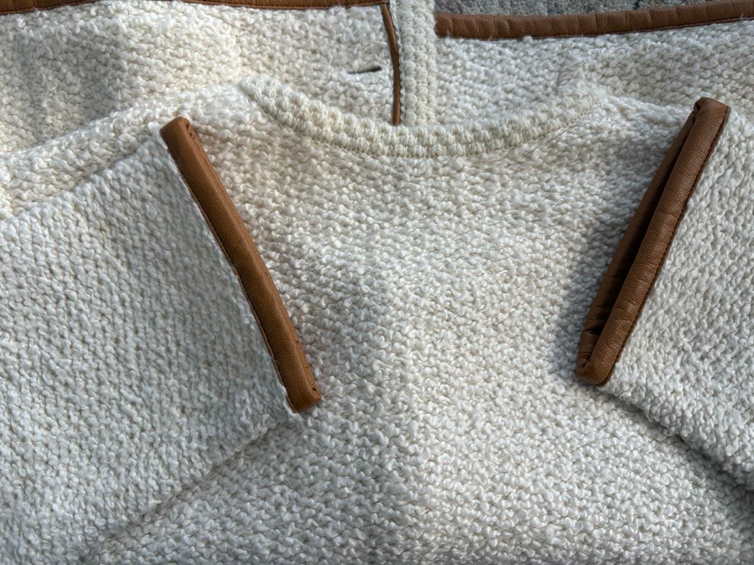 未使用　MACPHEE パイピング クルーネックカーディガン