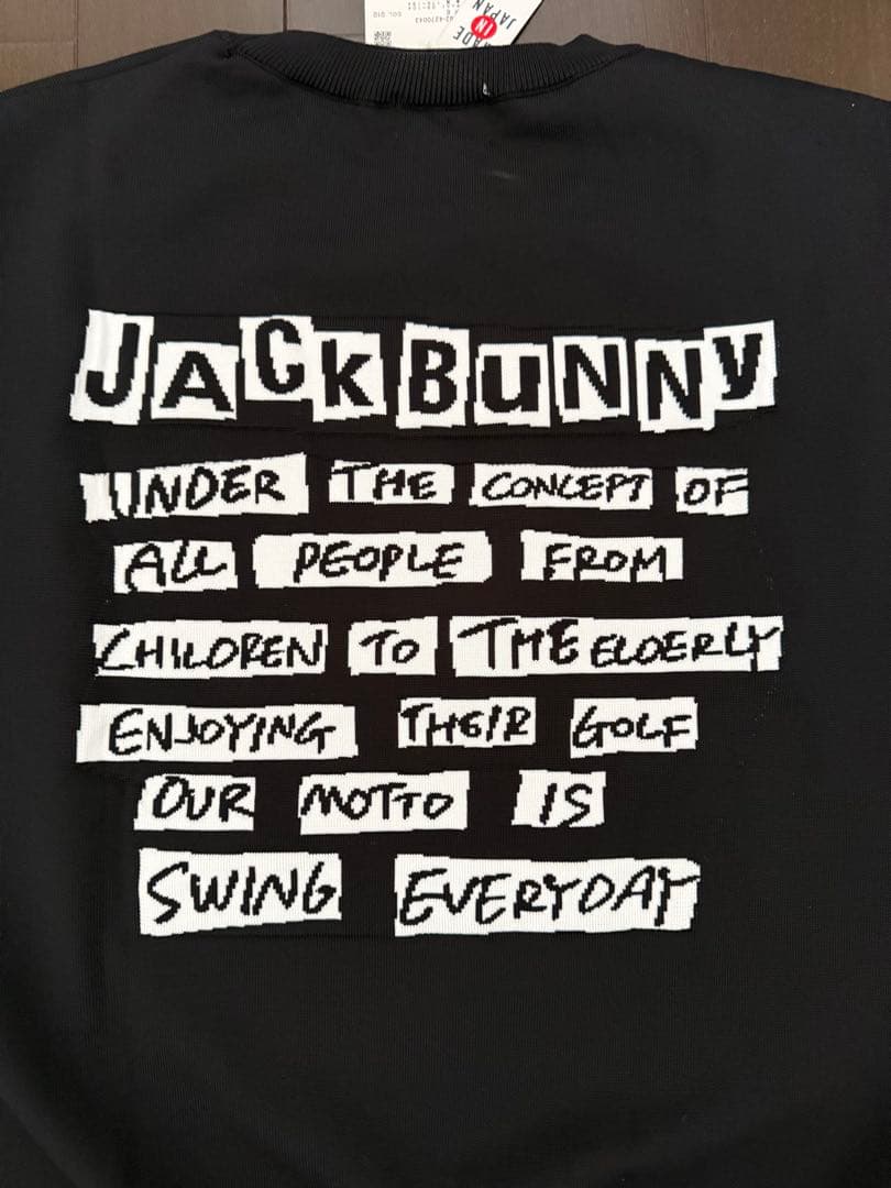 新品　パーリーゲイツ　ジャックバニー　セーター　ブラック　サイズ6 LL