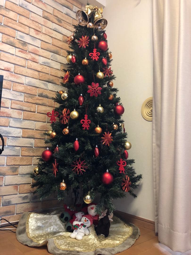 クリスマスツリー 180cm オーナメント LED 収納袋 全部付き❗️