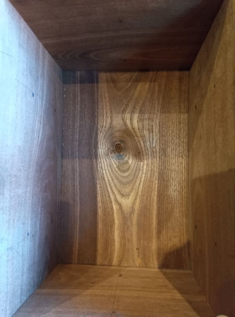 木製脚付き収納箱　蓋・中蓋２枚付　ヴィンテージ