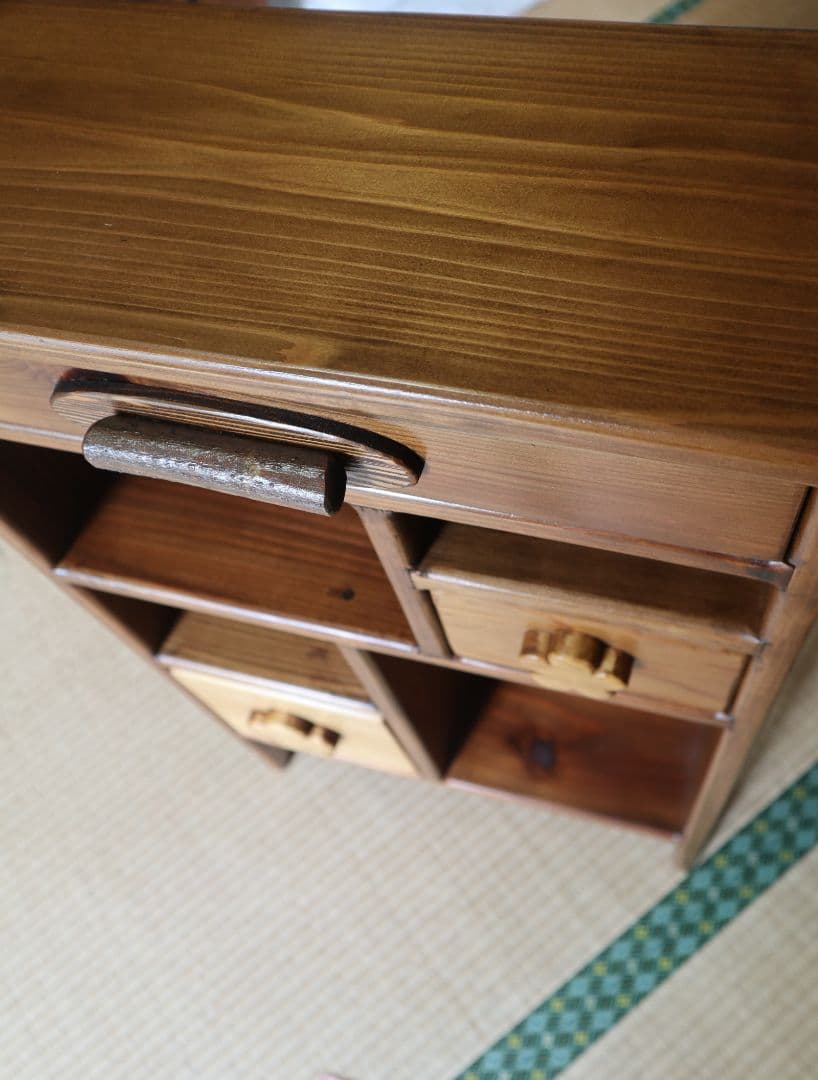 吉野杉のさくらの飾り棚　手作り　奈良