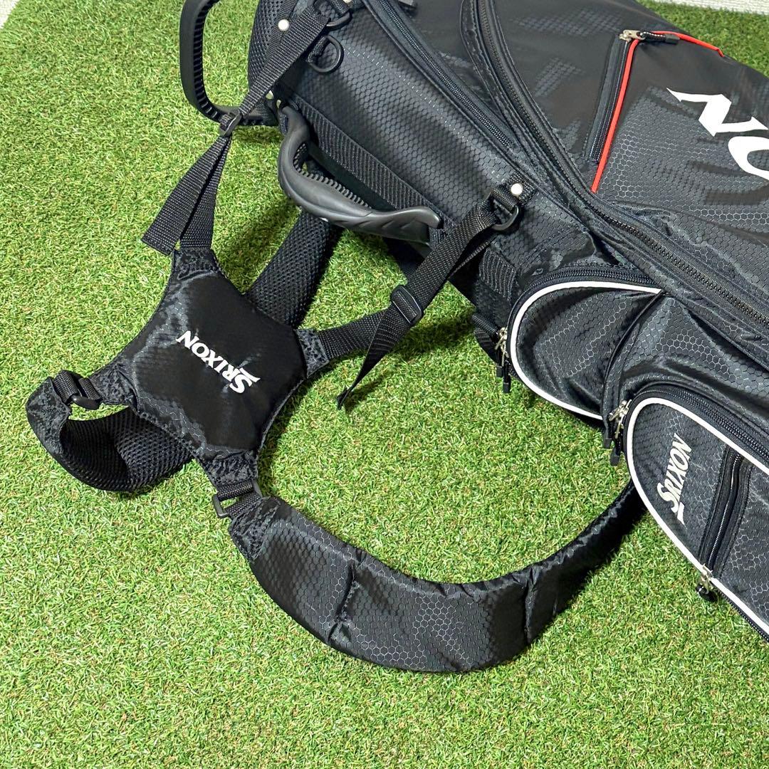 美品｜スリクソン　キャディバッグ　軽量　スタンド式　アスリート　黒　ブラック