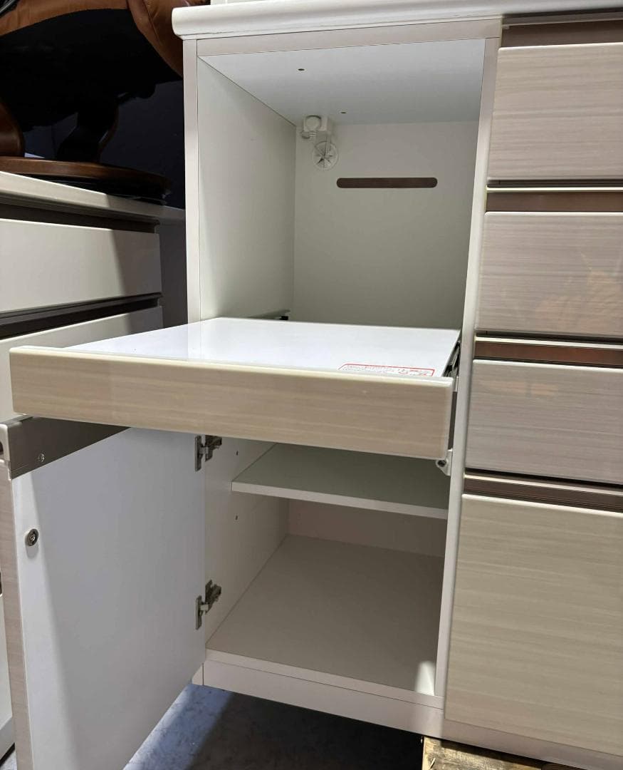 NITORI ポスティアシリーズ 幅105cmキッチンボード、食器棚、Used