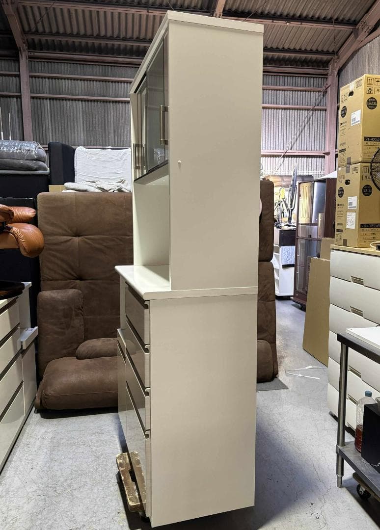 NITORI ポスティアシリーズ 幅105cmキッチンボード、食器棚、Used