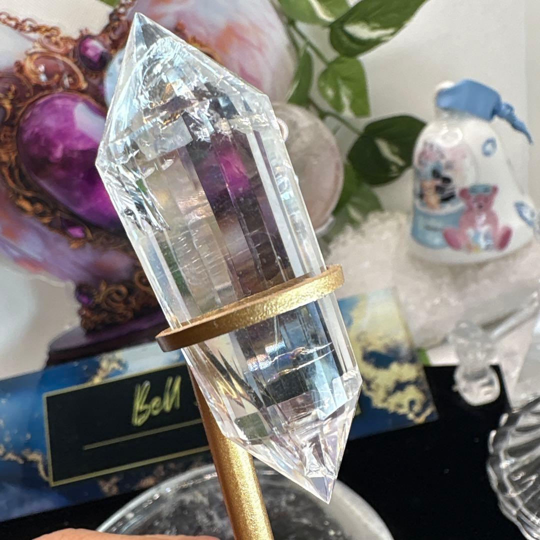 高品質 水晶24面ダブルポイント♡No.2528