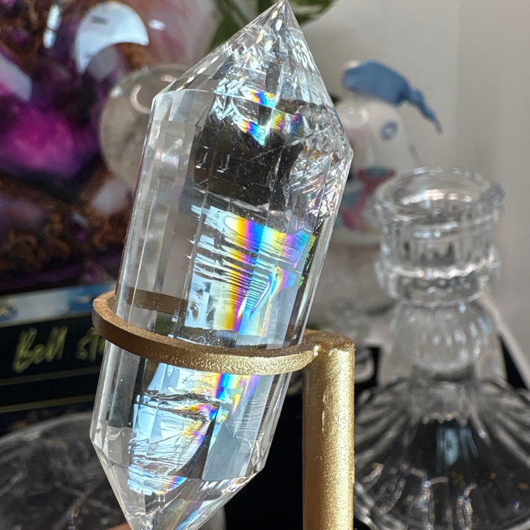 高品質 水晶24面ダブルポイント♡No.2528