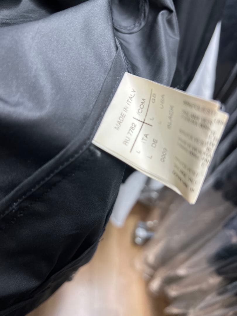 rick owens袖レザー切替ライダース