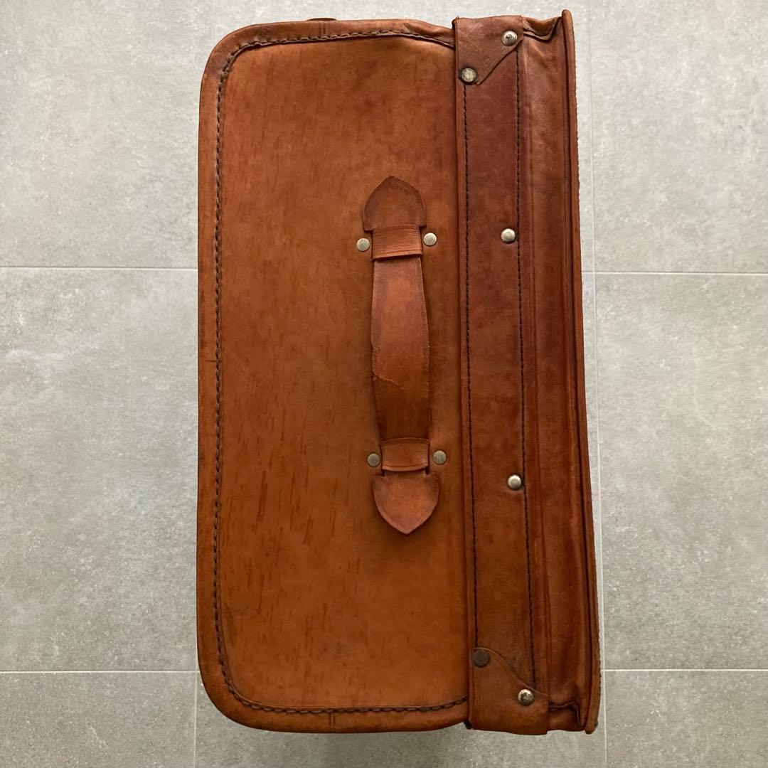 超特大 ヴィンテージ レザートランクケース トランクバッグ 80cm×44cm