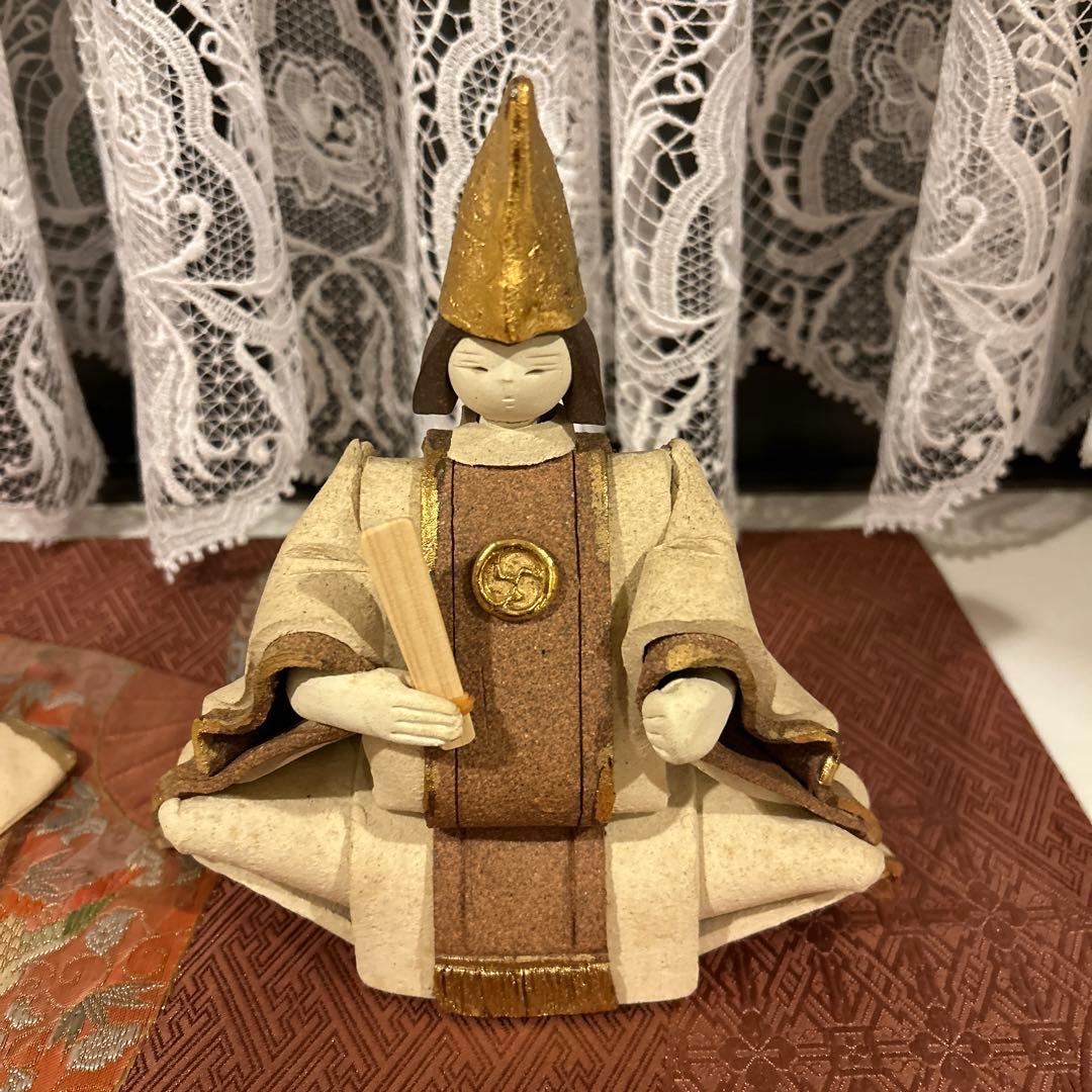 お雛様二体セット　➕屏風　➕敷物付き