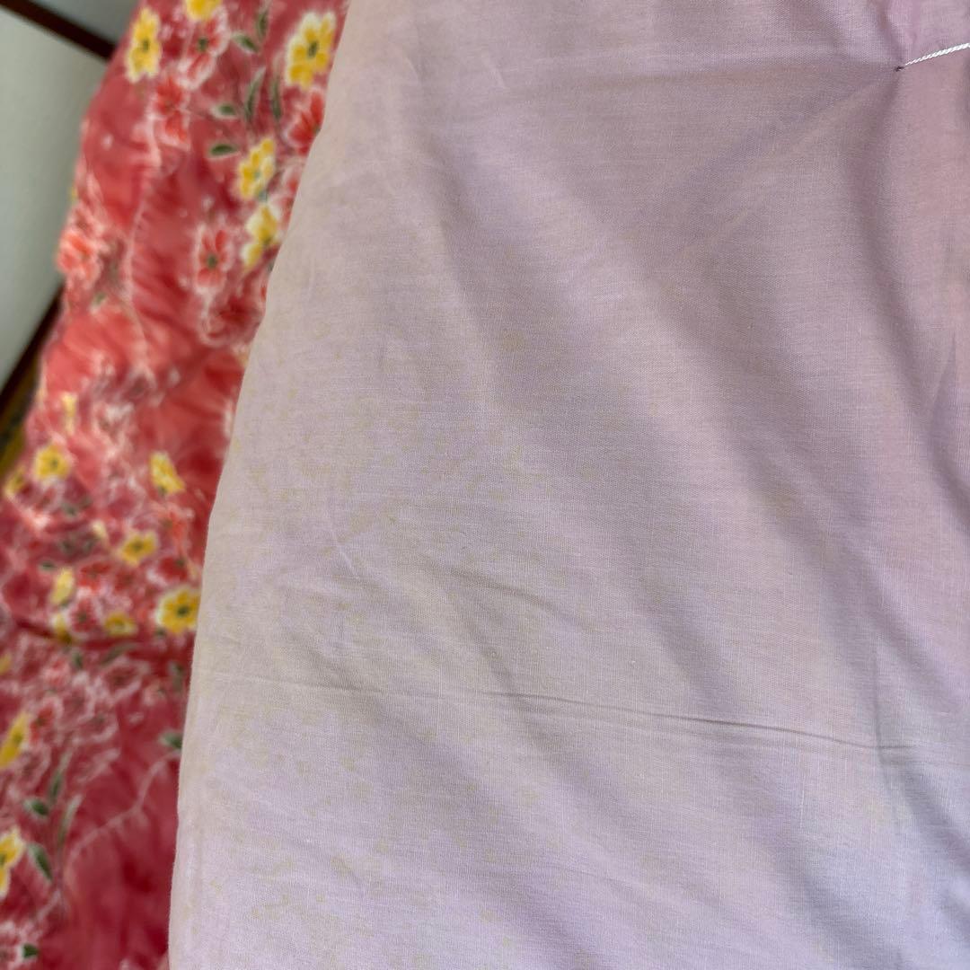 綿組布団　掛け・敷き布団セット（ピンク系）和風レトロ